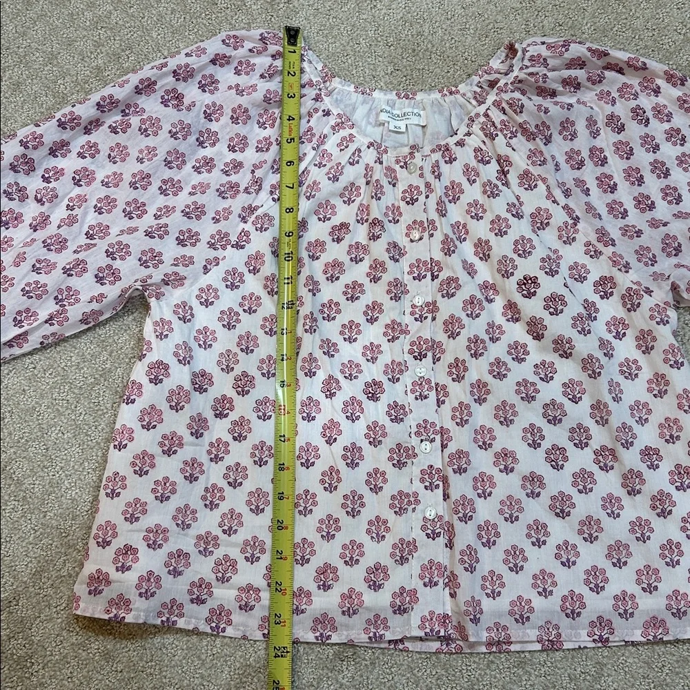 Emerson Fry India Collection Frances Blouse Bella Organic XS - Picture 9 of 14